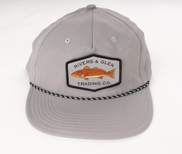 R&G Redfish 5 Panel Rope Hat Rivers and Glen Trading Co. Hats CP Grey Headwear Rivers and Glen Trading Co