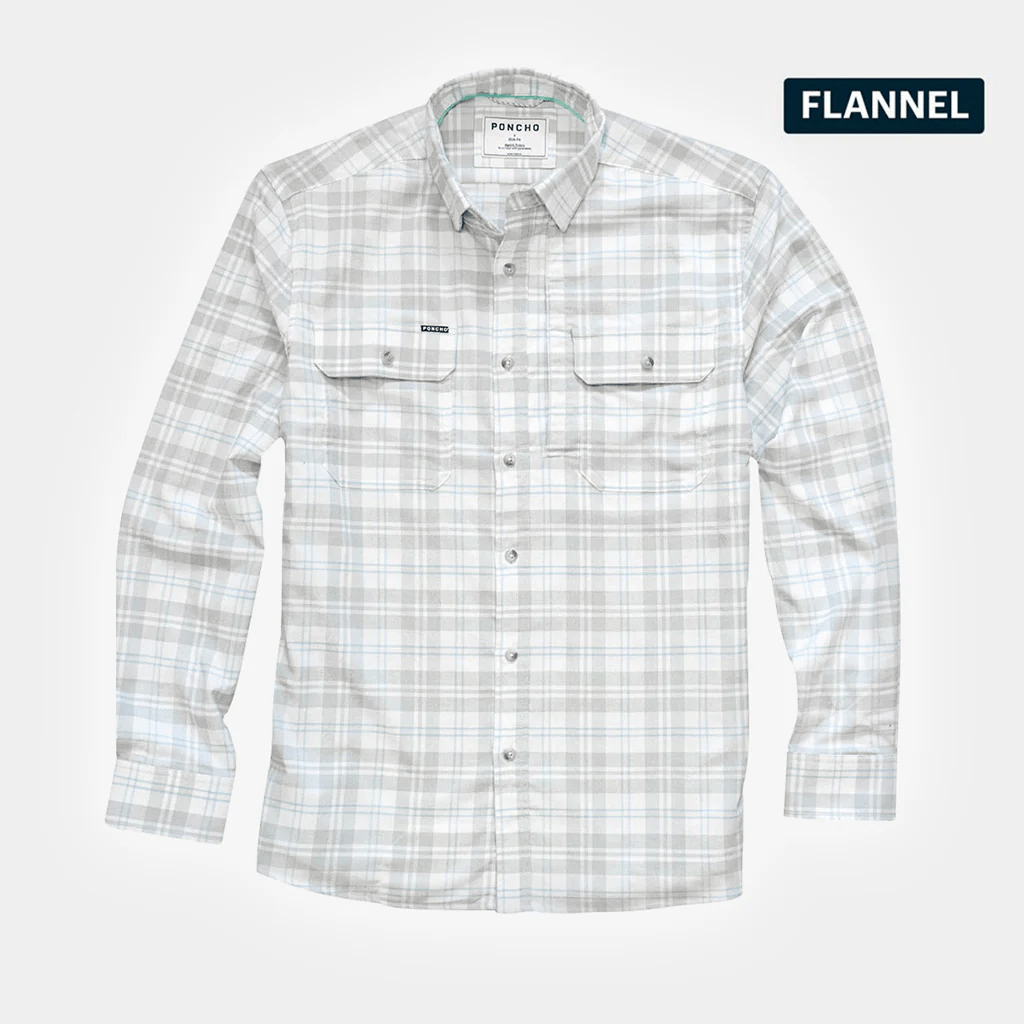 Poncho The Snowcat Poncho Men's Long Sleeve Button Down Shirts Rivers and Glen Trading Co