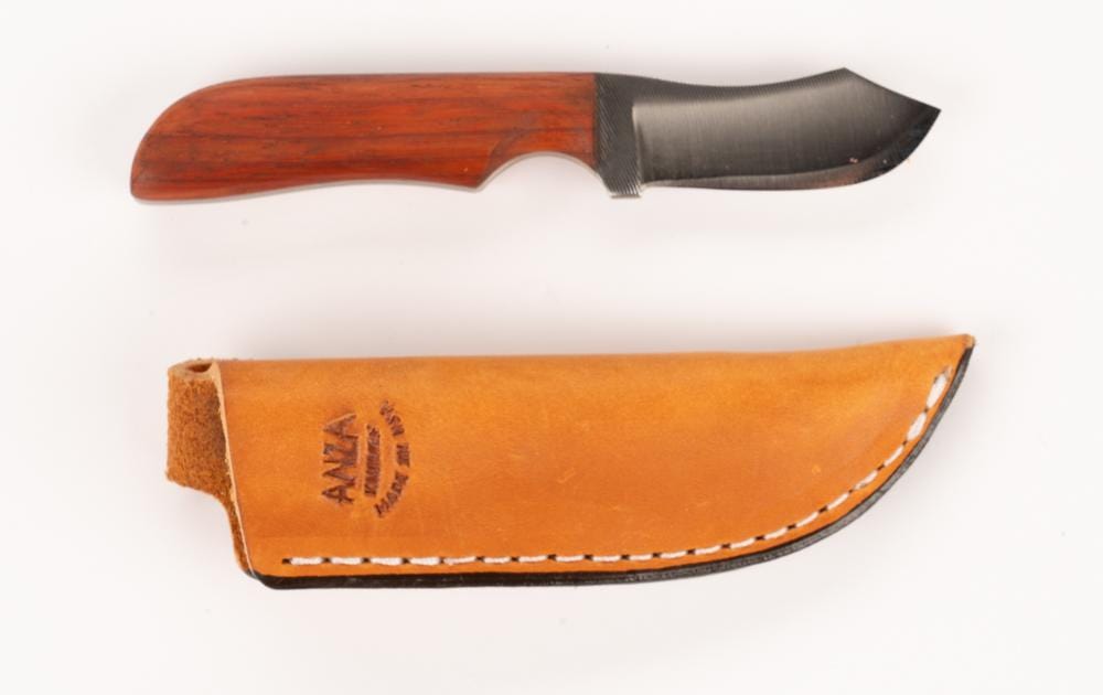 Anza 10F Mini-Rebel-Paduak Exotic Hardwood Knife Anza Knives Knives Rivers and Glen Trading Co