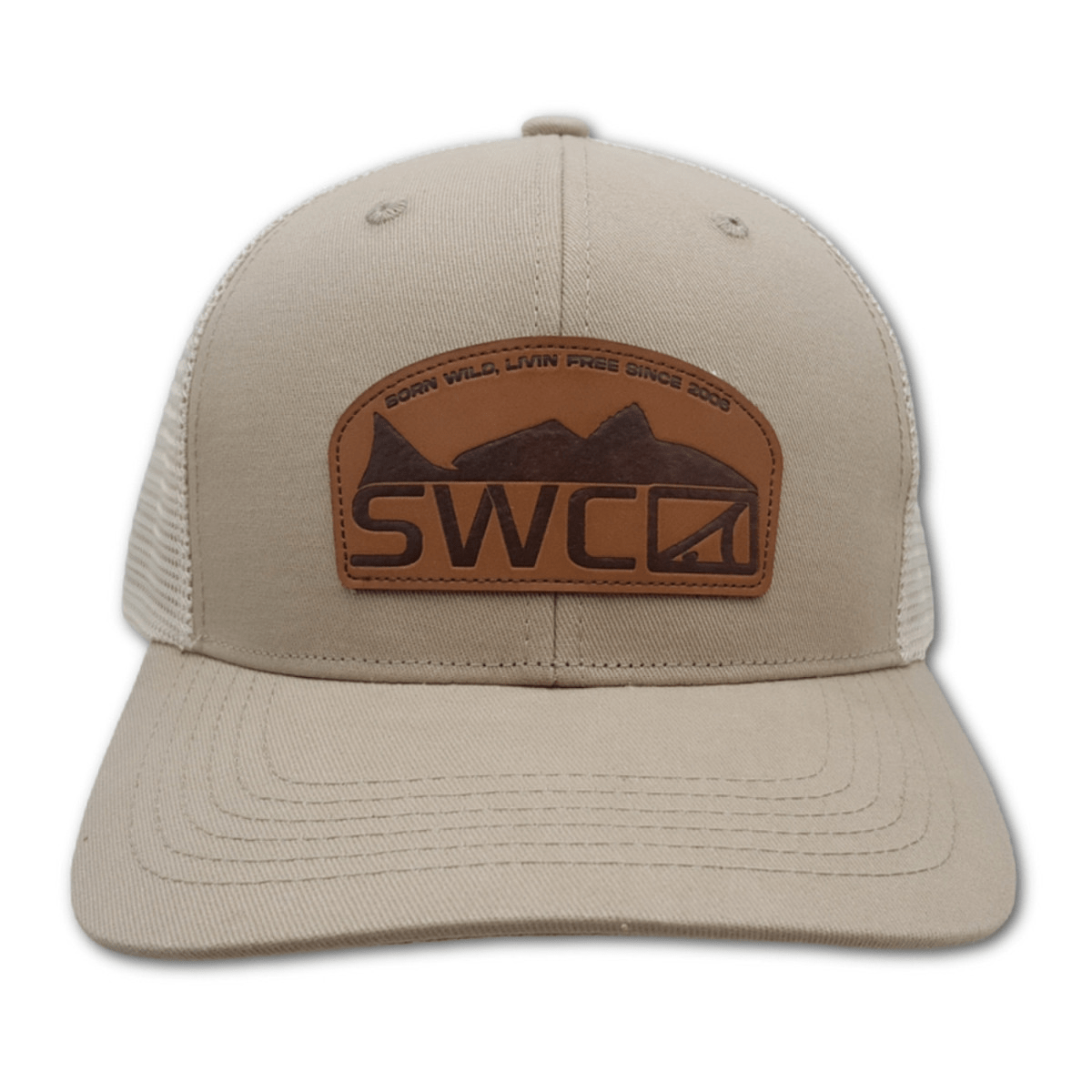 SWC Belly Crawla 6 Panel Hat Skinny Water Culture Khaki/Stone Headwear Rivers and Glen Trading Co