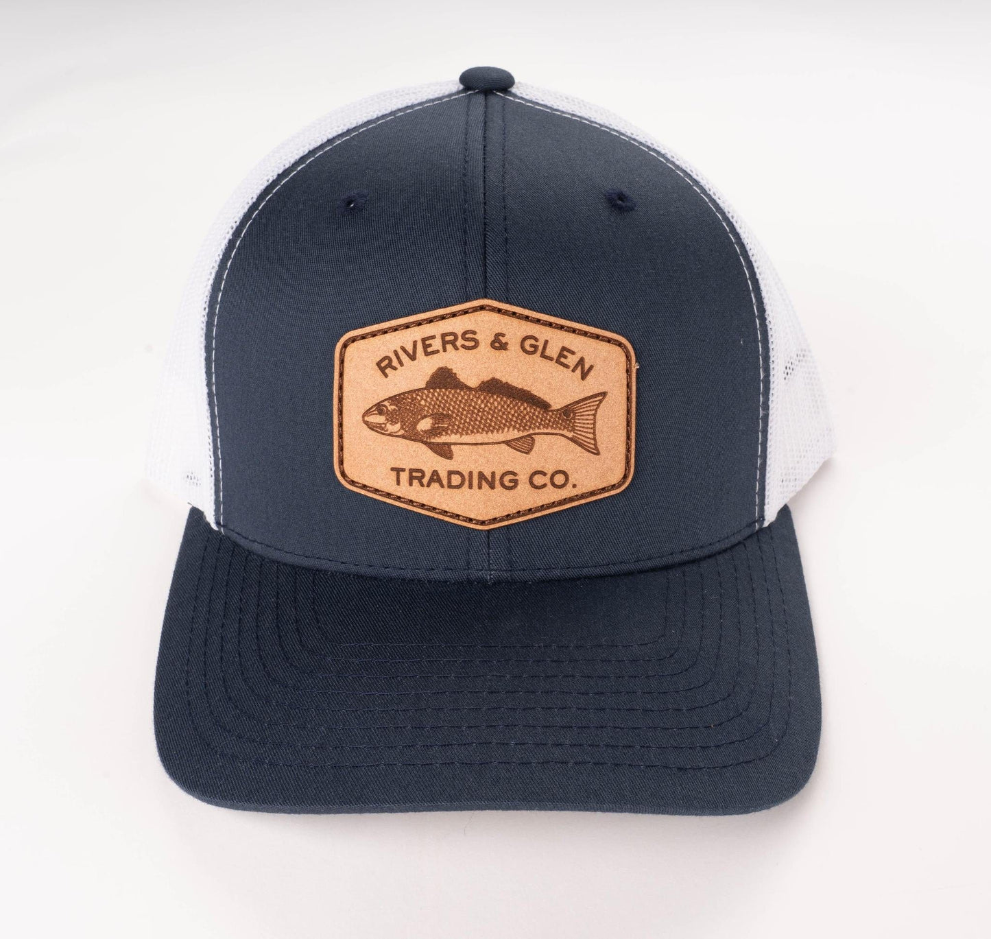 R&G Redfish Trucker (Navy) Rivers and Glen Trading Co. Hats Navy/White Headwear Rivers and Glen Trading Co