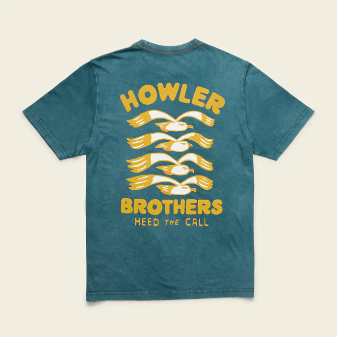 Howler Brothers Cotton T-Shirt Howler Brothers Flocka Seagulls: Storm / XXL Men's Short Sleeve Tee Shirts Rivers and Glen Trading Co