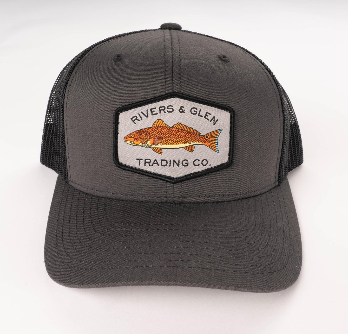 R&G Redfish Trucker (Charcoal) Rivers and Glen Trading Co. Hats CP Charcoal/Black Headwear Rivers and Glen Trading Co