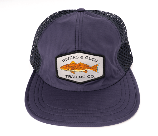 R&G Mesh Redfish Hat (Navy) Rivers and Glen Trading Co. Hats CP Navy Headwear Rivers and Glen Trading Co