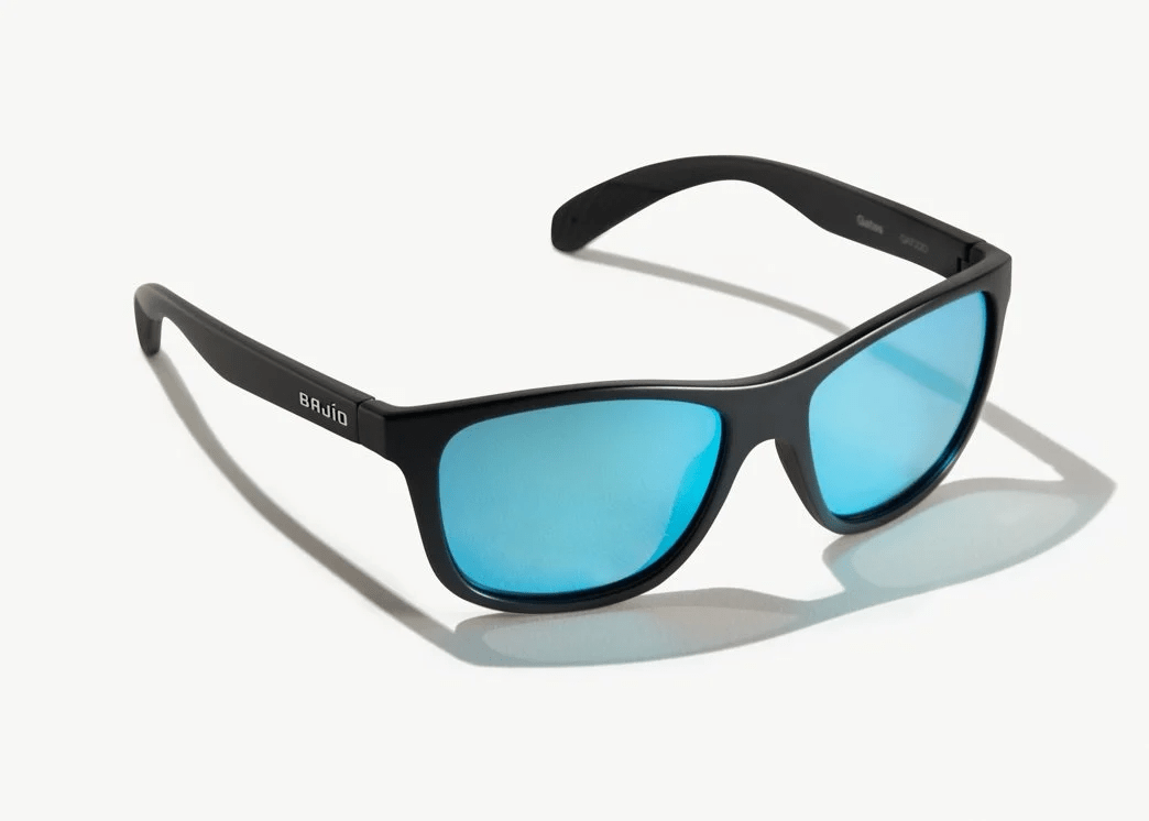 Bajio Gates Bajio Black Matte / Travelly Blue Glass / Medium Sunglasses Rivers and Glen Trading Co