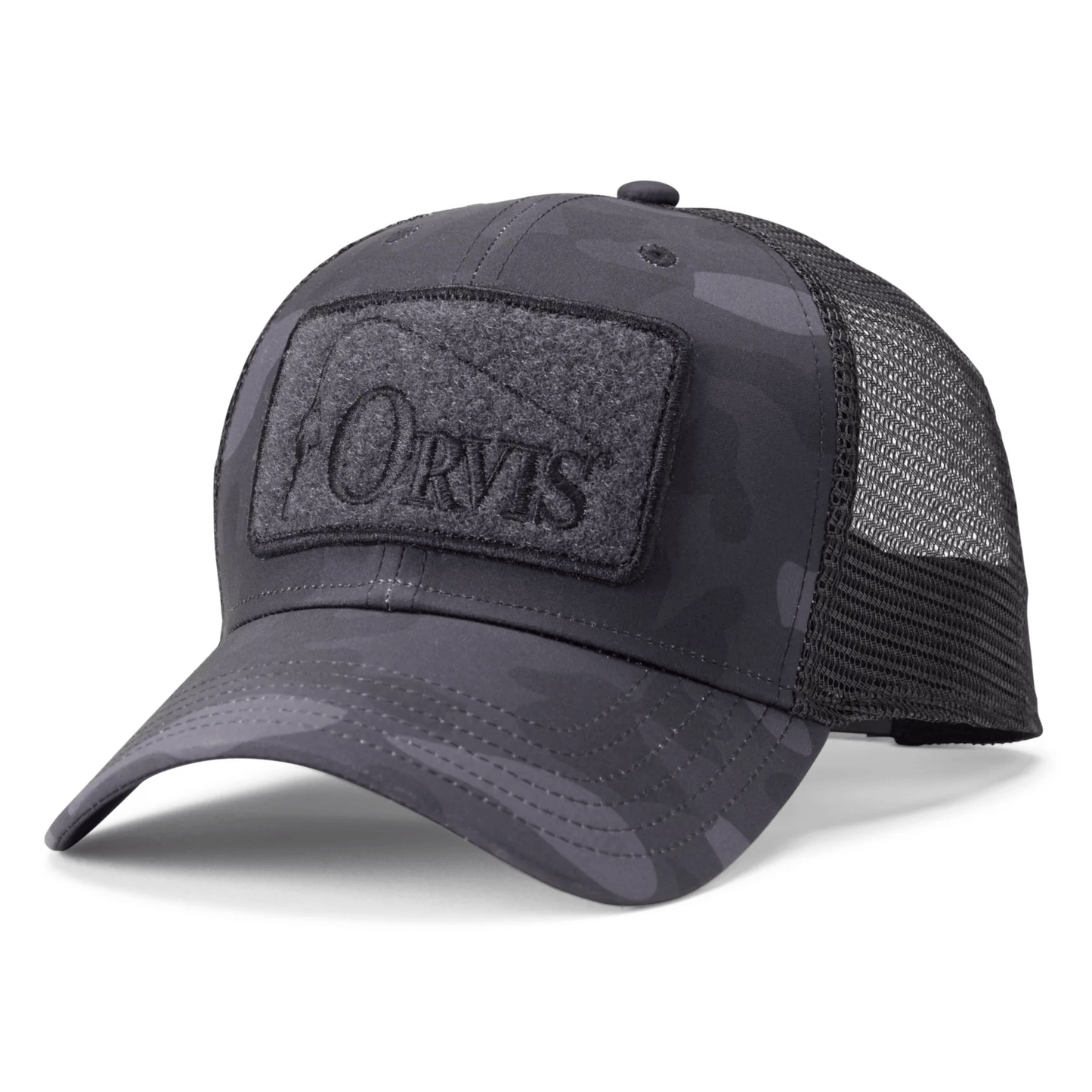 Orvis 1971 Camo Bent Rod Trucker Orvis Blackout Camo Headwear Rivers and Glen Trading Co