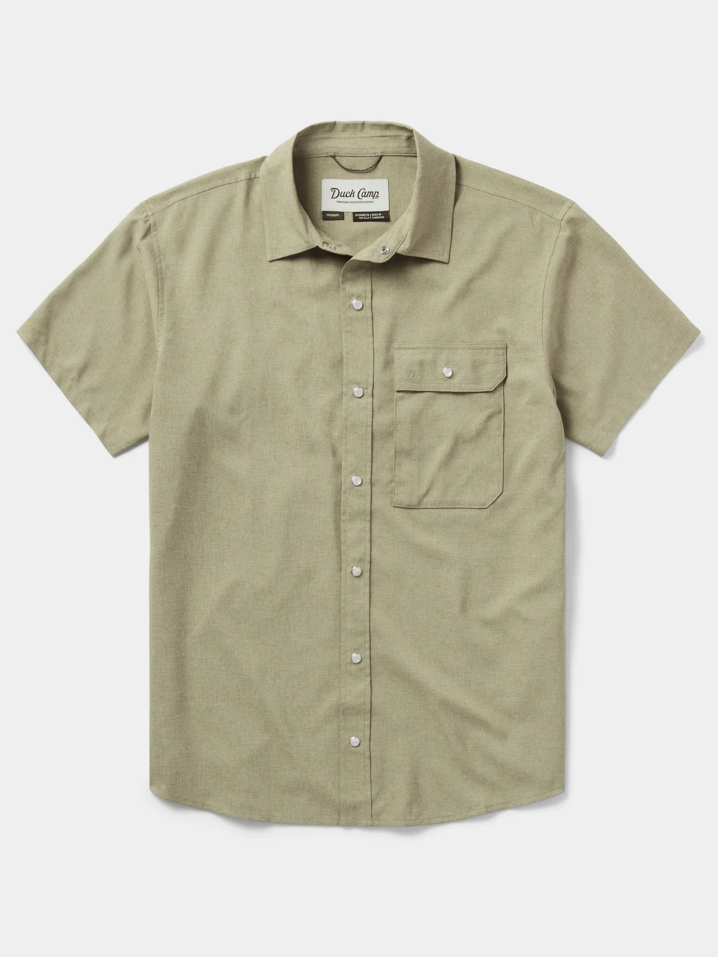 Duck Camp Men's Brrr Performance Shirt Short Sleeve Duck Camp Sagebrush / L Men's Short Sleeve Button Down Shirts Rivers and Glen Trading Co