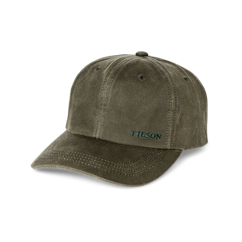 Filson Oil Tin Low Profile Logger Cap Filson Green Headwear Rivers and Glen Trading Co
