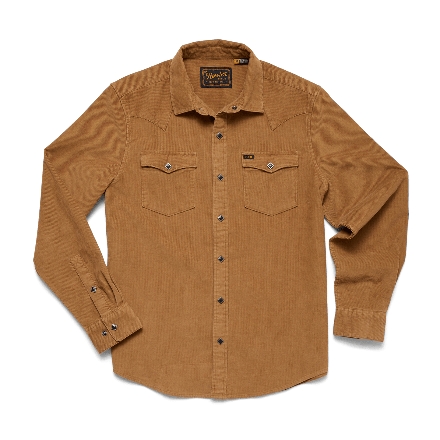 Howler Brothers Banning Corduroy Snapshirt Howler Brothers Duck Brown / L Men's Long Sleeve Button Down Shirts Rivers and Glen Trading Co