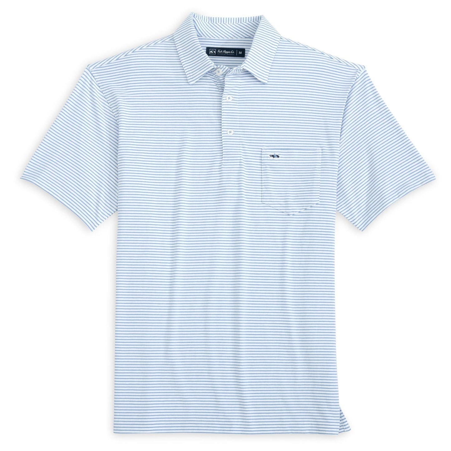Fish Hippie Pamlico Stripe Polo Fish Hippie Men's Polos Rivers and Glen Trading Co