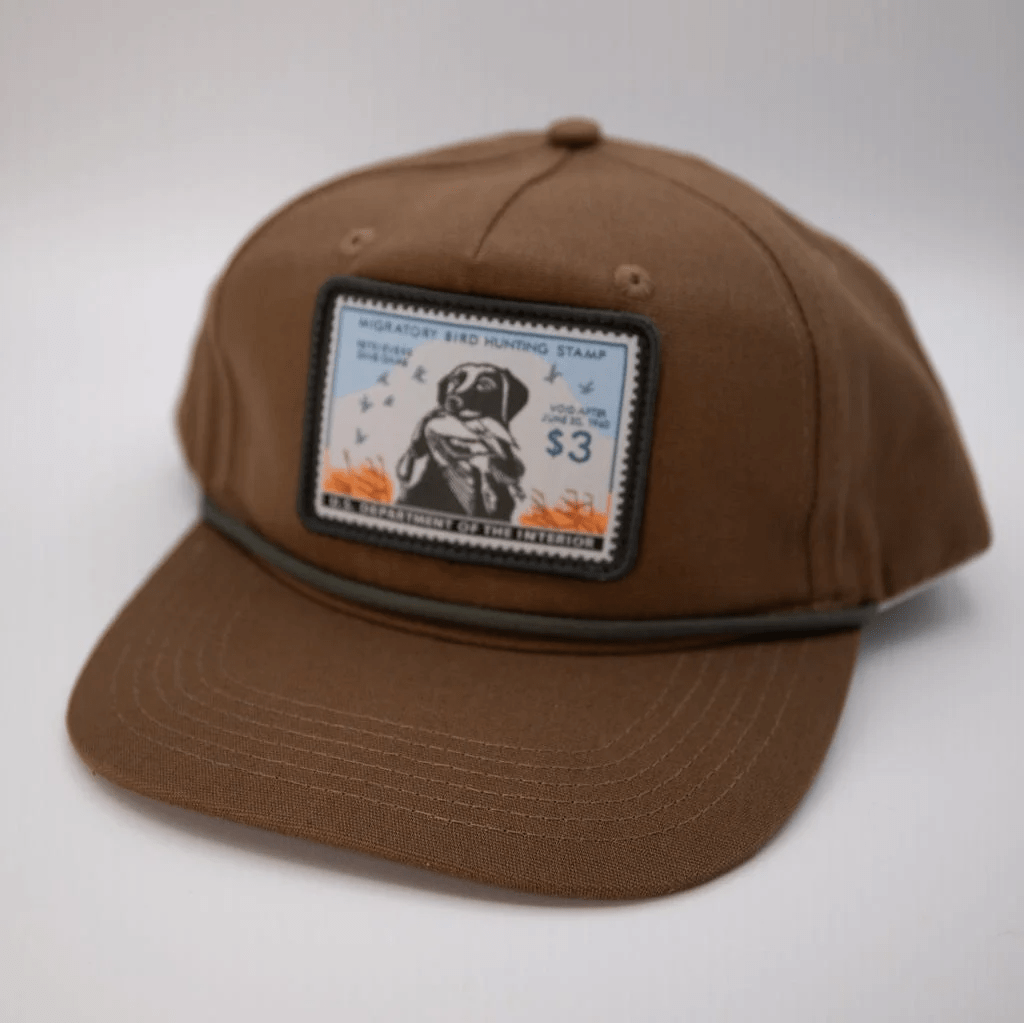 Woodley Co Duck Stamp Hat King Buck 59’-60’ Woodley Co Tobacco Rope Headwear Rivers and Glen Trading Co