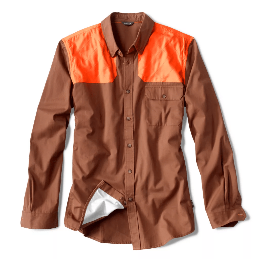 Orvis Midweight Shooting Shirt Orvis Blaze/Hide / LG Men's Long Sleeve Shooting Shirts Rivers and Glen Trading Co