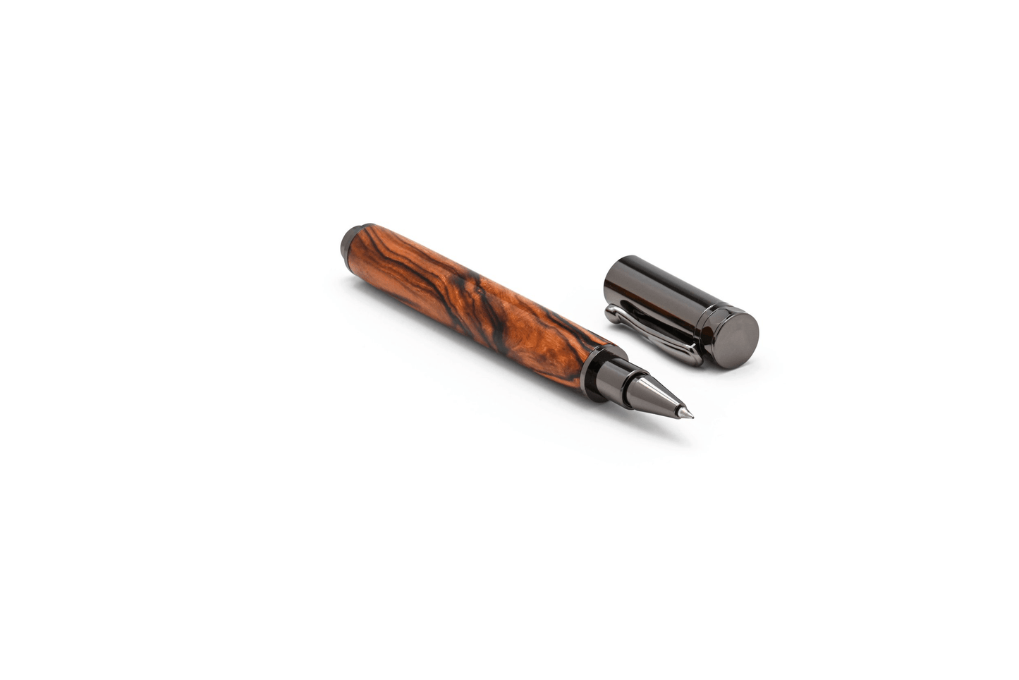 Roots & Jones Desert Ironwood Gun Metal Rollerball Pen Roots & Jones Pens Rivers and Glen Trading Co