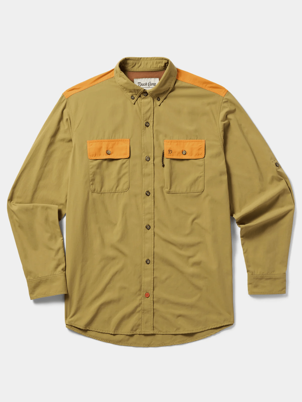 Duck Camp Lightweight Long Sleeve Hunting Shirt Duck Camp Wheat/Blaze / M Men's Long Sleeve Hunting Shirts Rivers and Glen Trading Co