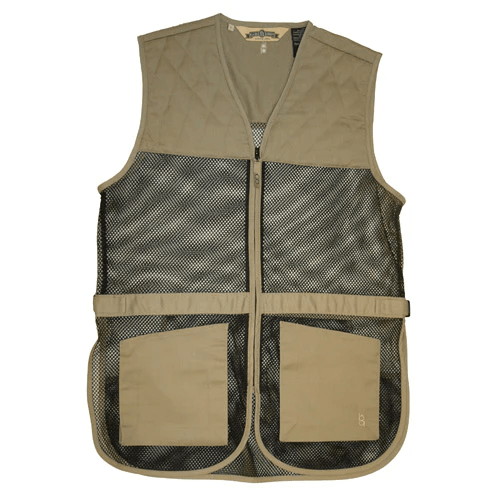 Bob Allen Full Mesh Dual Pad Shooting Vest Boyt Khaki / XS Men's Shooting Vests Rivers and Glen Trading Co