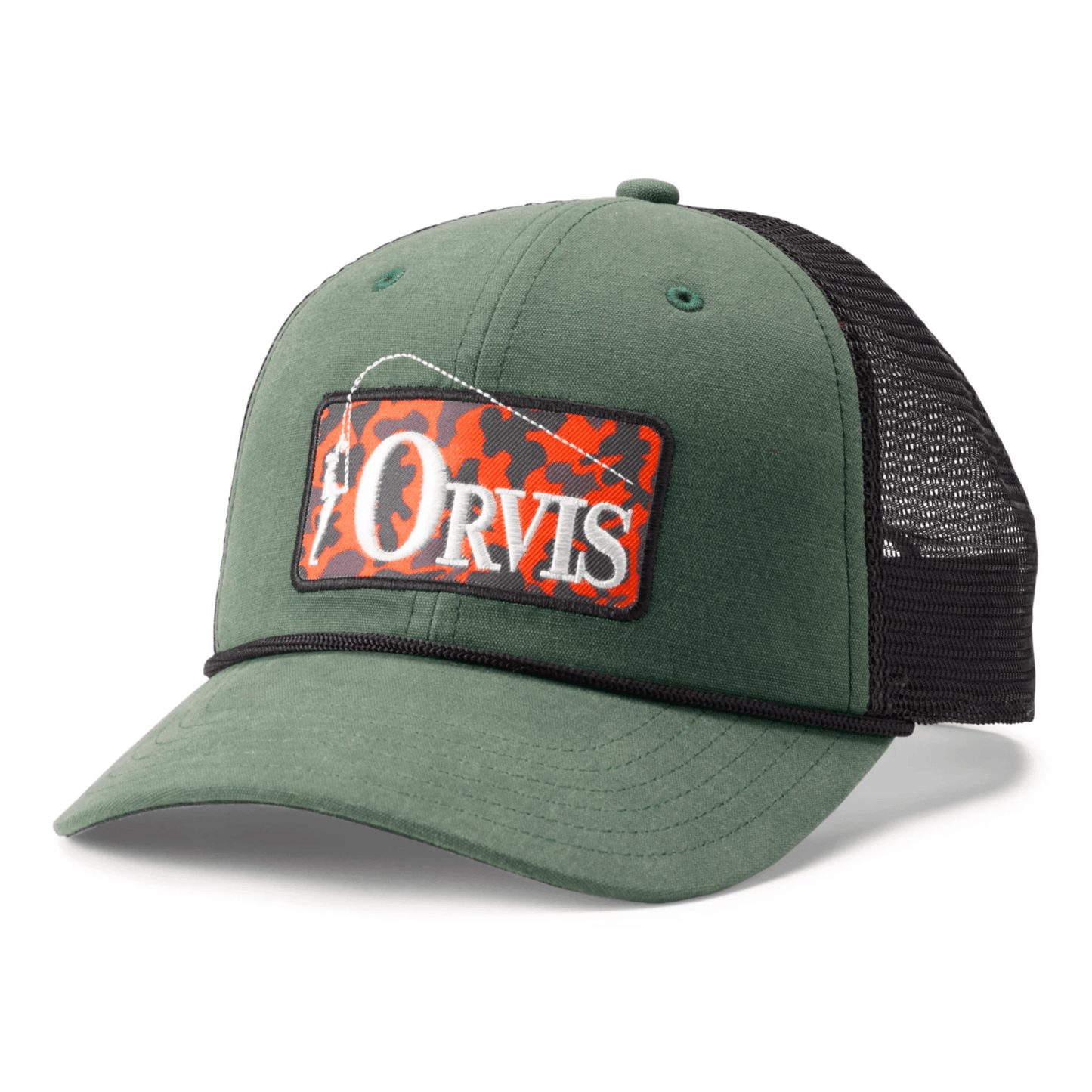 Orvis Camo Bent Rod Trucker Hat Orvis Pine Headwear Rivers and Glen Trading Co