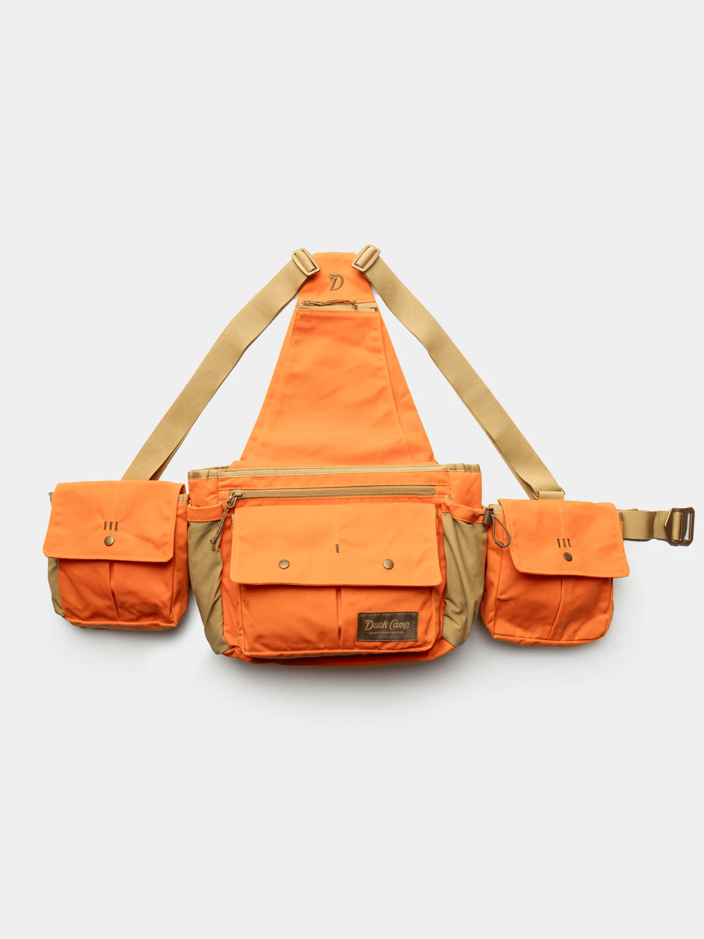Duck Camp Canvas Upland Strap Vest Duck Camp Blaze/Wheat Men's Hunting Vests Rivers and Glen Trading Co