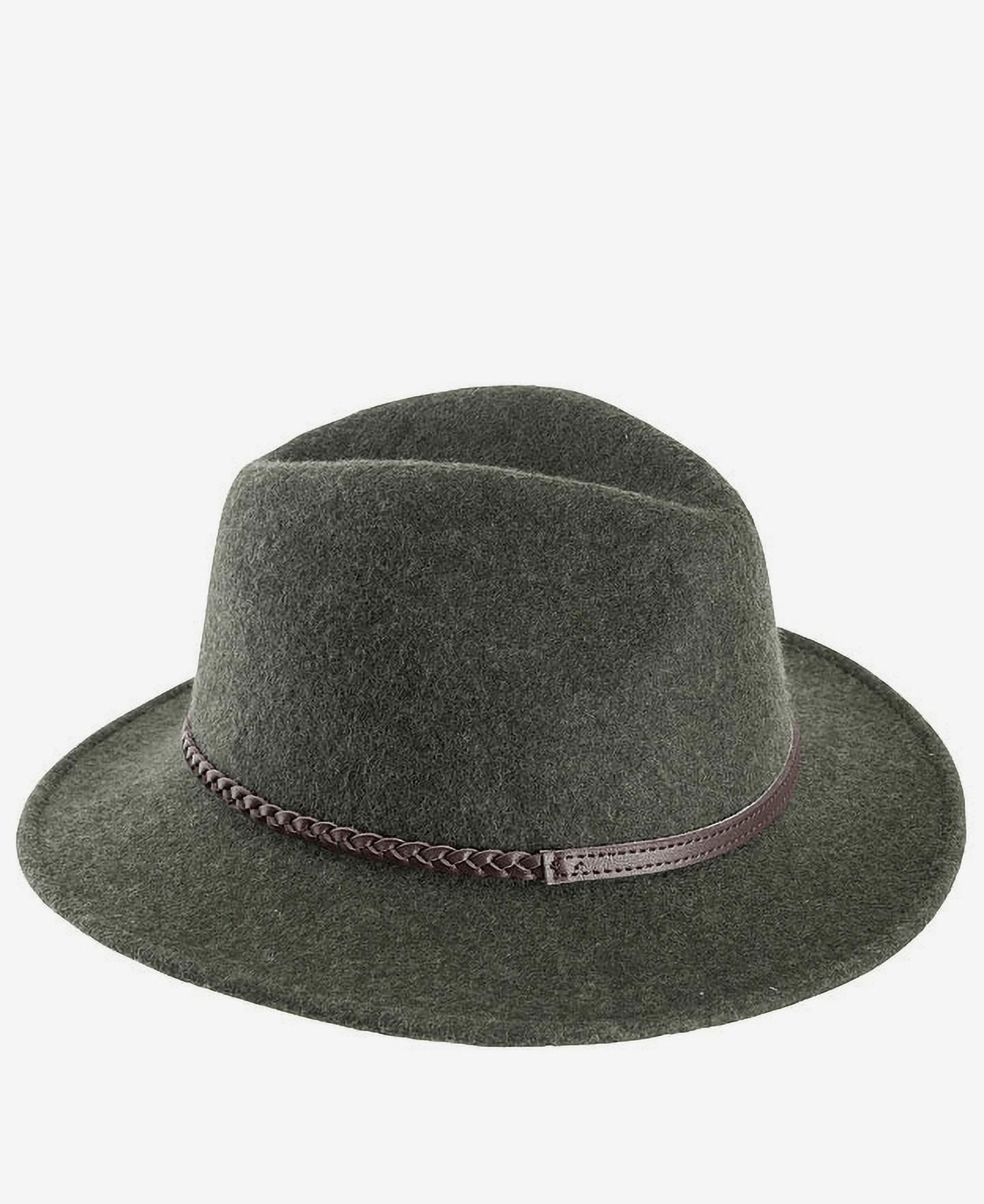 Barbour Women's Tack Wool Fedora Barbour Olive Melange / L Headwear Rivers and Glen Trading Co