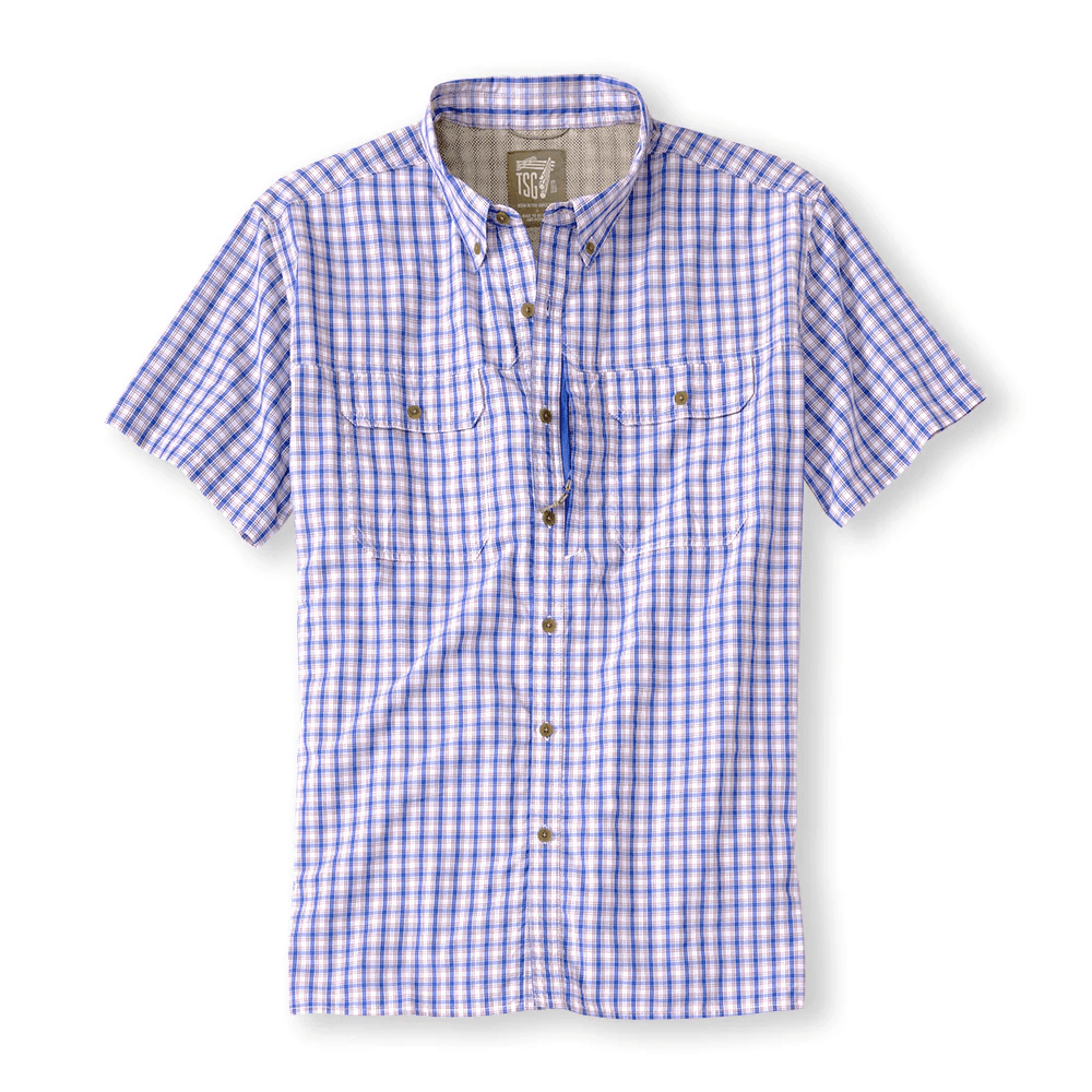 TSG Brooks SS Shirt TSG Coastal Check / S Men's Short Sleeve Button Down Shirts Rivers and Glen Trading Co