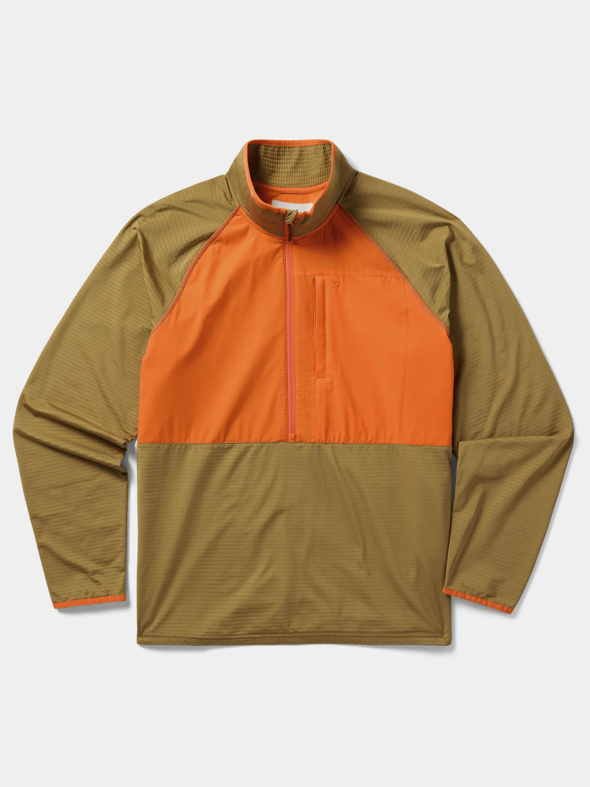 Duck Camp Men's Lightweight Grid Tech Fleece 1/2 Zip Duck Camp Wheat/Blaze / L Men's Pullovers Rivers and Glen Trading Co
