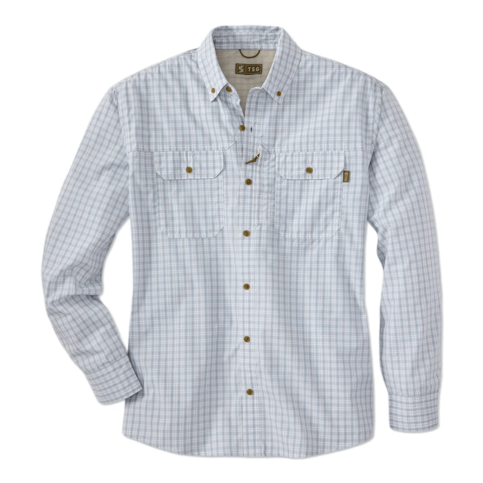 TSG Airetex™ Brooks Long Sleeve Shirt TSG Field Plaid (Grey) / M Men's Long Sleeve Button Down Shirts Rivers and Glen Trading Co