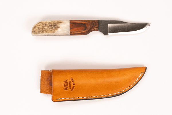 Anza 10F WK UP-Walnut-Elk Anza Knives Knives Rivers and Glen Trading Co