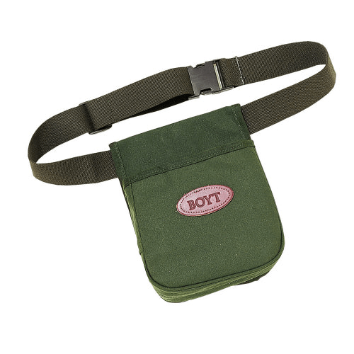 Boyt Signature Series Canvas Twin Compartment Shell Pouch Boyt OD Green Shell Belt Rivers and Glen Trading Co