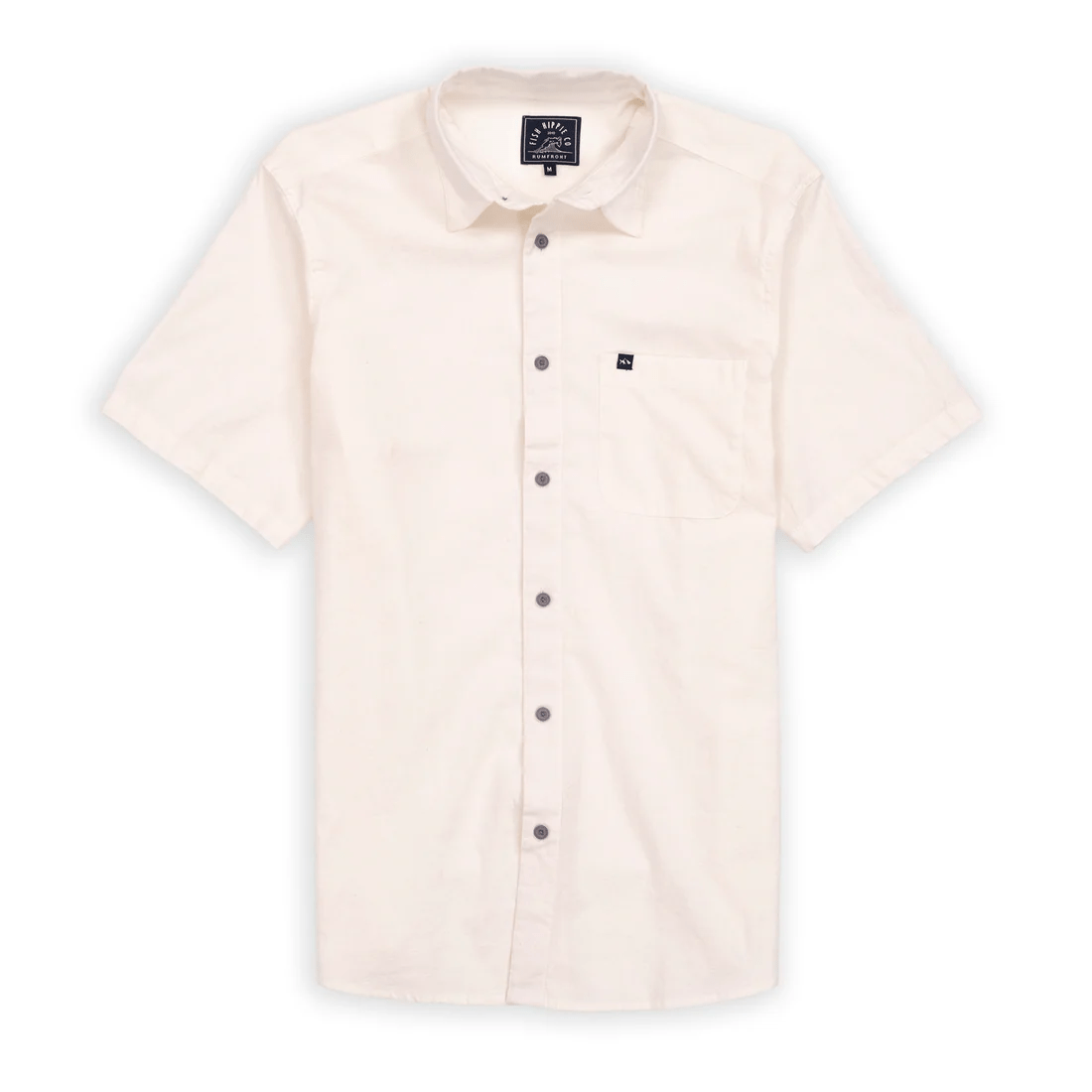 Fish Hippie Rumfront Shirt SS Fish Hippie Coconut / L Men's Short Sleeve Button Down Shirts Rivers and Glen Trading Co