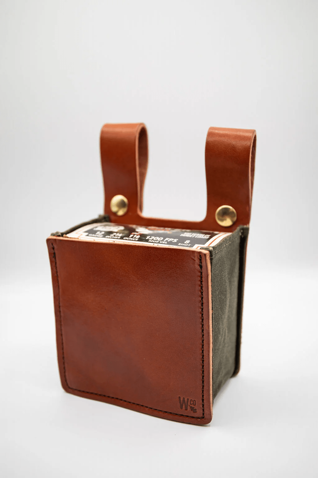 Woodley Co Single Box Shell Pouch Woodley Co Tan/Olive Shell Pouch Rivers and Glen Trading Co