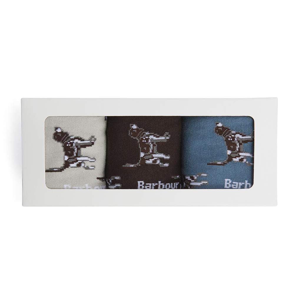 Barbour Pointer Dog Socks Gift Box Barbour Blue Stone Socks Rivers and Glen Trading Co