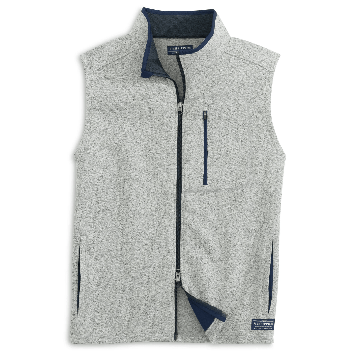 Fish Hippie Banyan Fleece Vest Fish Hippie Heather Grey / MD Men's Vests Rivers and Glen Trading Co