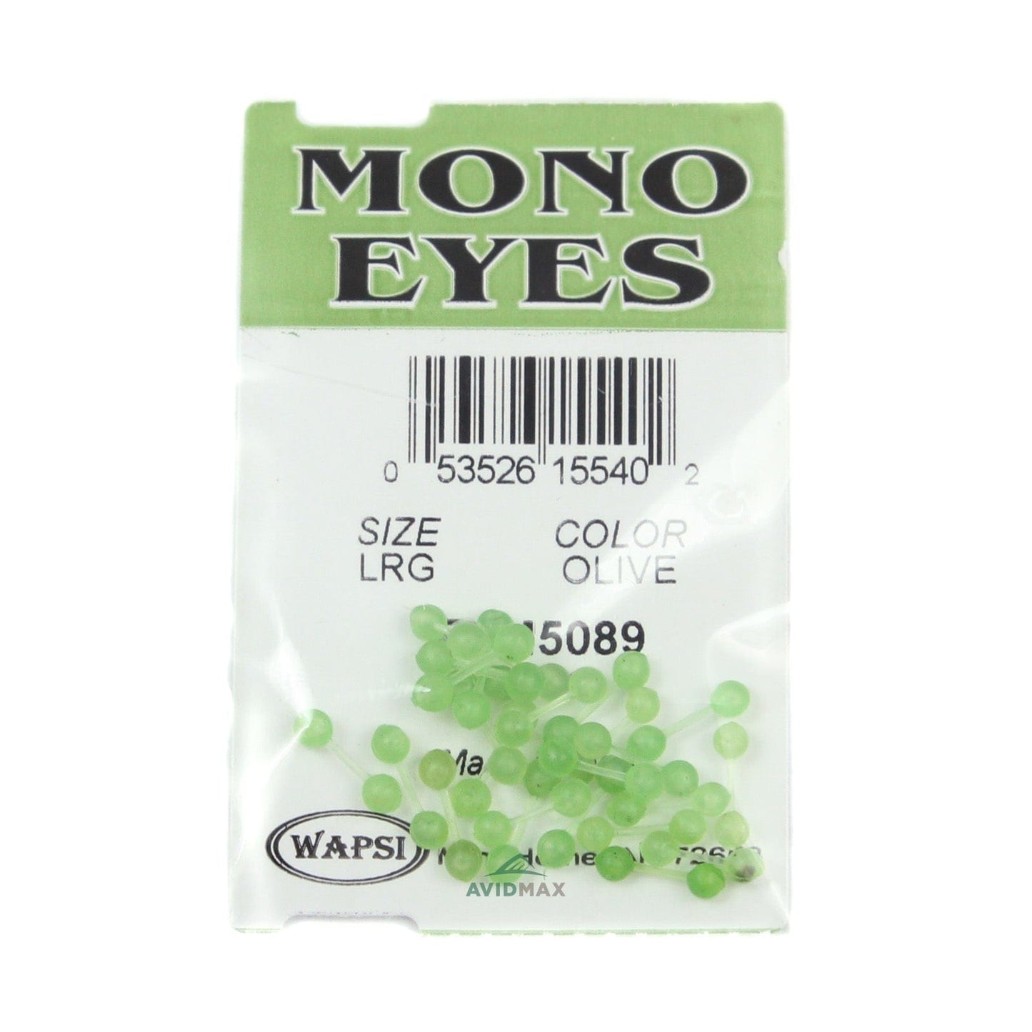 MONO EYES Wapsi LARGE OLIVE Fly Tying Rivers and Glen Trading Co