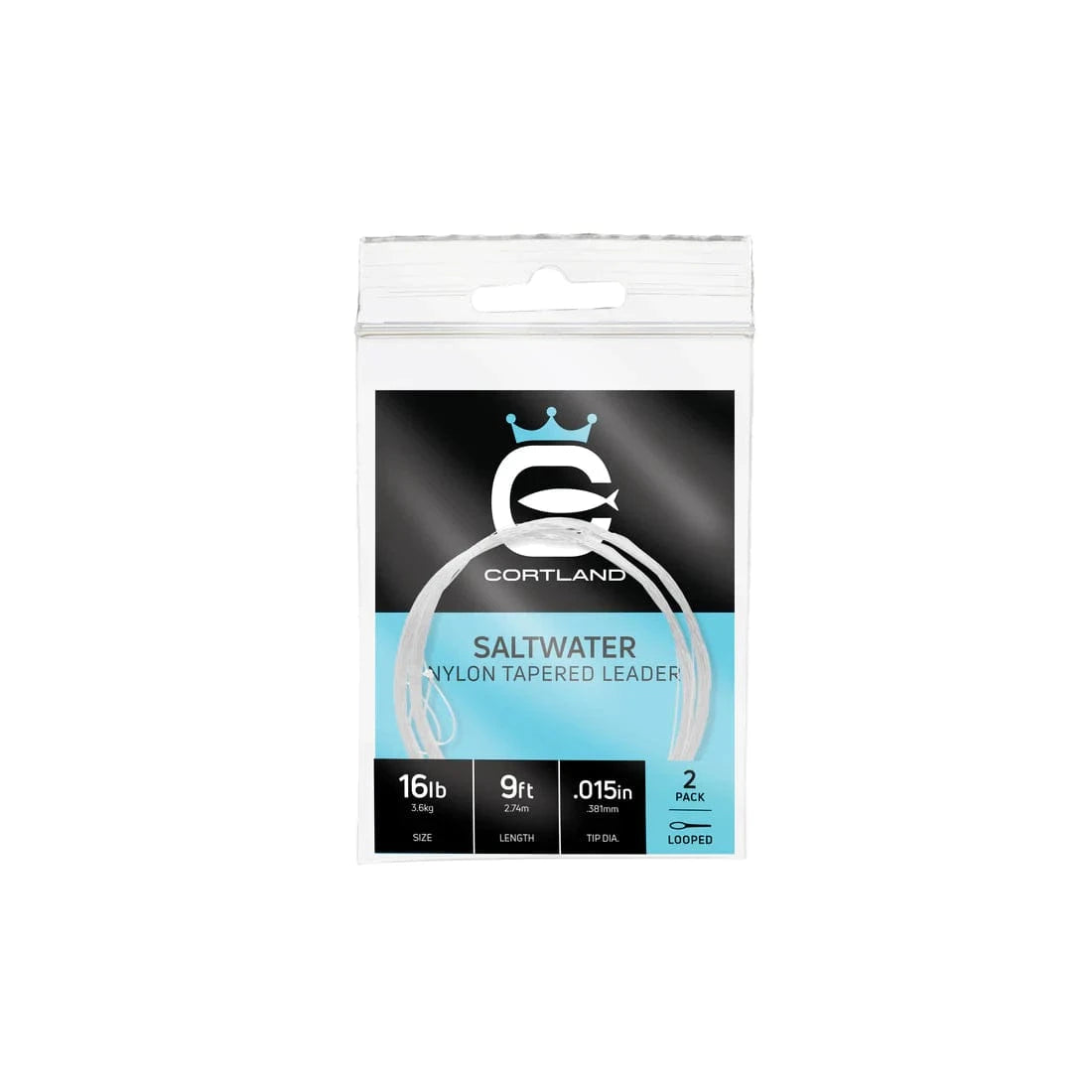 Cortland Saltwater Nylon Tapered Leader- 2 Pack Cortland Leaders Rivers and Glen Trading Co