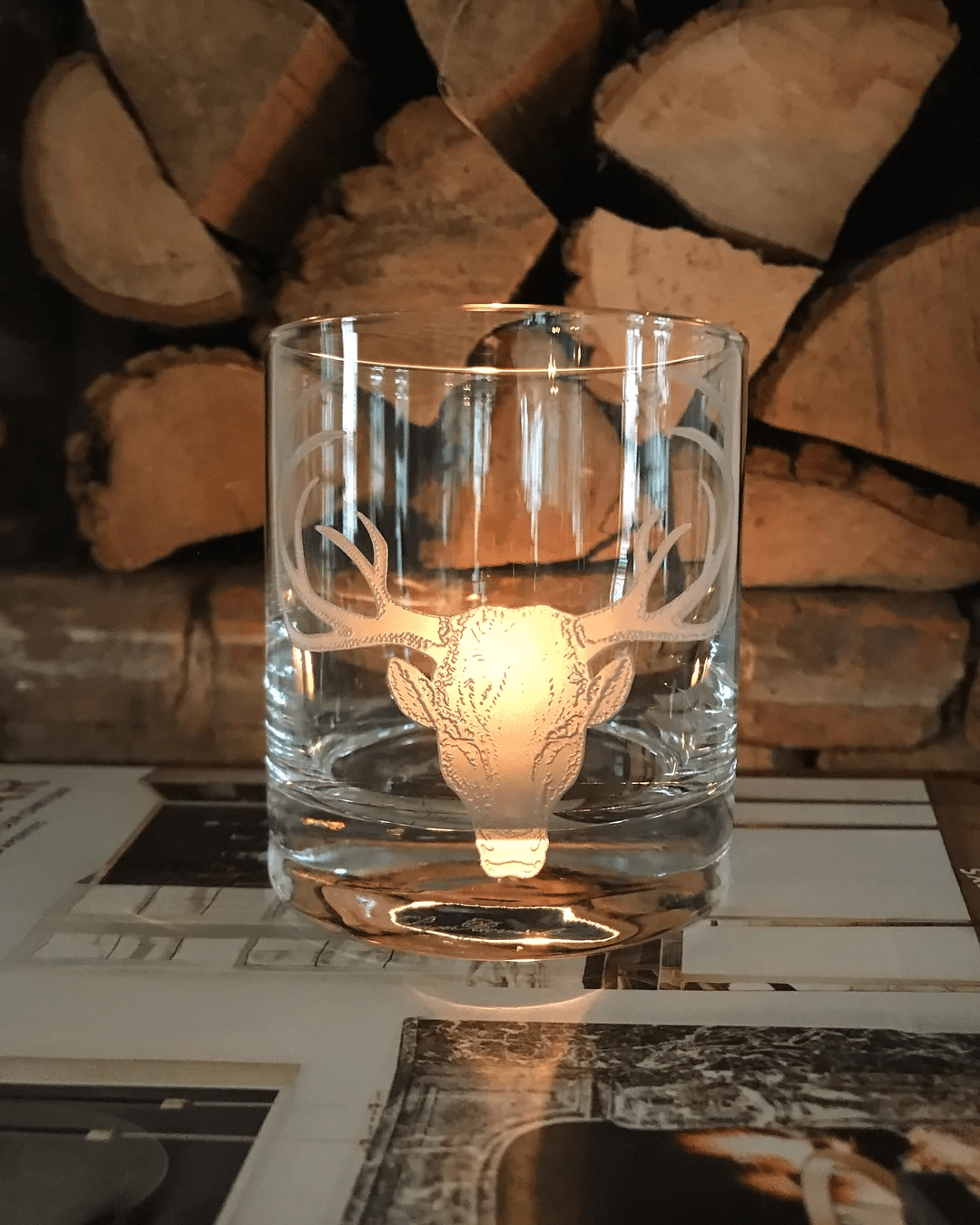 The Chandler Glass Set: Stag J Earl & Sons Glassware Rivers and Glen Trading Co