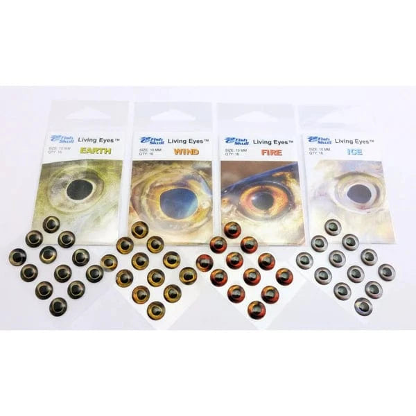 Fish Skull Living Eyes Flymen Fishing Company 3.0mm / Earth Fly Tying Rivers and Glen Trading Co