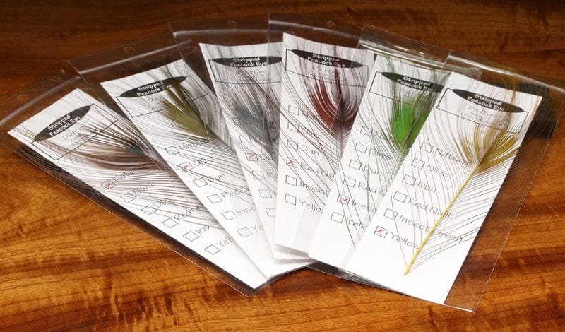 Stripped Peacock Eye Hareline Dubbin Yellow Fly Tying Rivers and Glen Trading Co