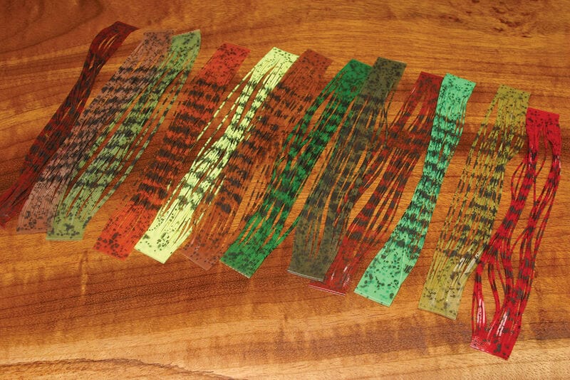 Barred & Speckled Crazy Legs Hareline Dubbin Frog Green Fly Tying Rivers and Glen Trading Co