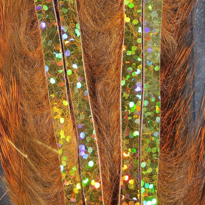 Hareline Dubbin Bling Rabbit Strips Hareline Dubbin Hot Pink/Holo Silver Fly Tying Rivers and Glen Trading Co
