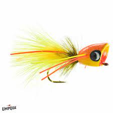 BASS POPPER W/LEGS Umpqua BLACK 06 Flies Rivers and Glen Trading Co