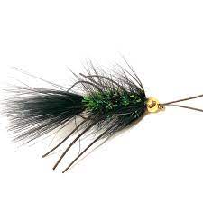GB CRYSTAL BUGGER RUBBERLEG Umpqua Black / 6 Flies Rivers and Glen Trading Co