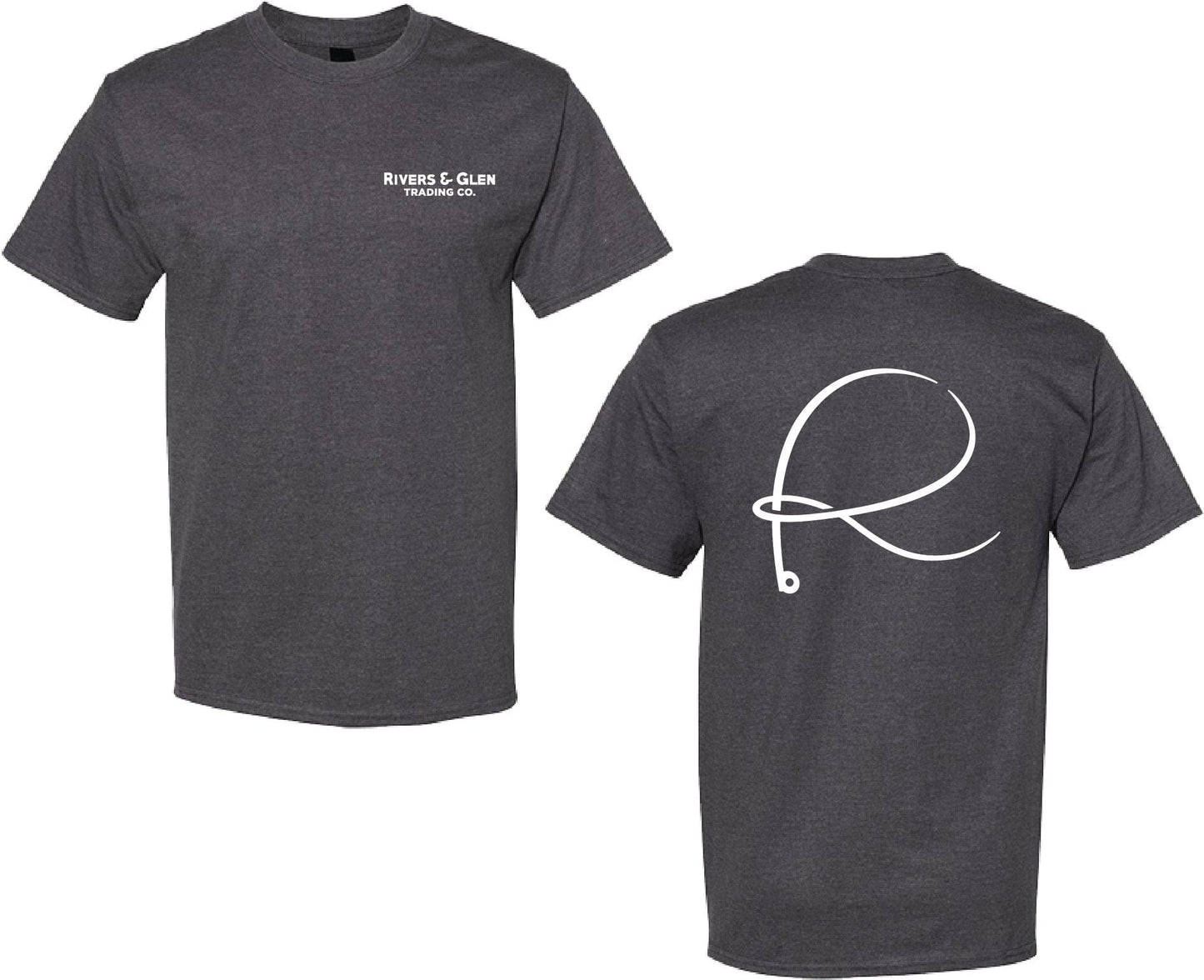 R Logo Tee Rivers and Glen Trading Co. Shirts Military Green Heather / S Apparel Rivers and Glen Trading Co