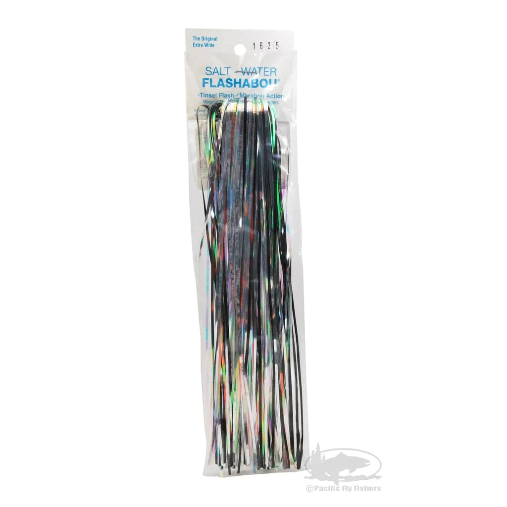 Saltwater Flashabou Tinsel Extra Wide Wapsi SALT & PEPPER Fly Tying Rivers and Glen Trading Co