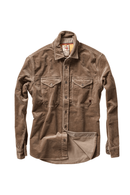 Relwen Cord Workshirt Relwen Mushroom / XL Men's Long Sleeve Button Down Shirts Rivers and Glen Trading Co