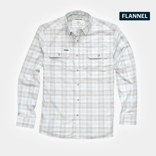 Poncho The Snowcat Poncho Men's Long Sleeve Button Down Shirts Rivers and Glen Trading Co