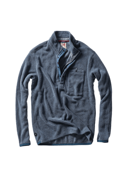 Relwen Terry Snap-Zip Mock Relwen Cadet Navy / L Men's Pullovers Rivers and Glen Trading Co