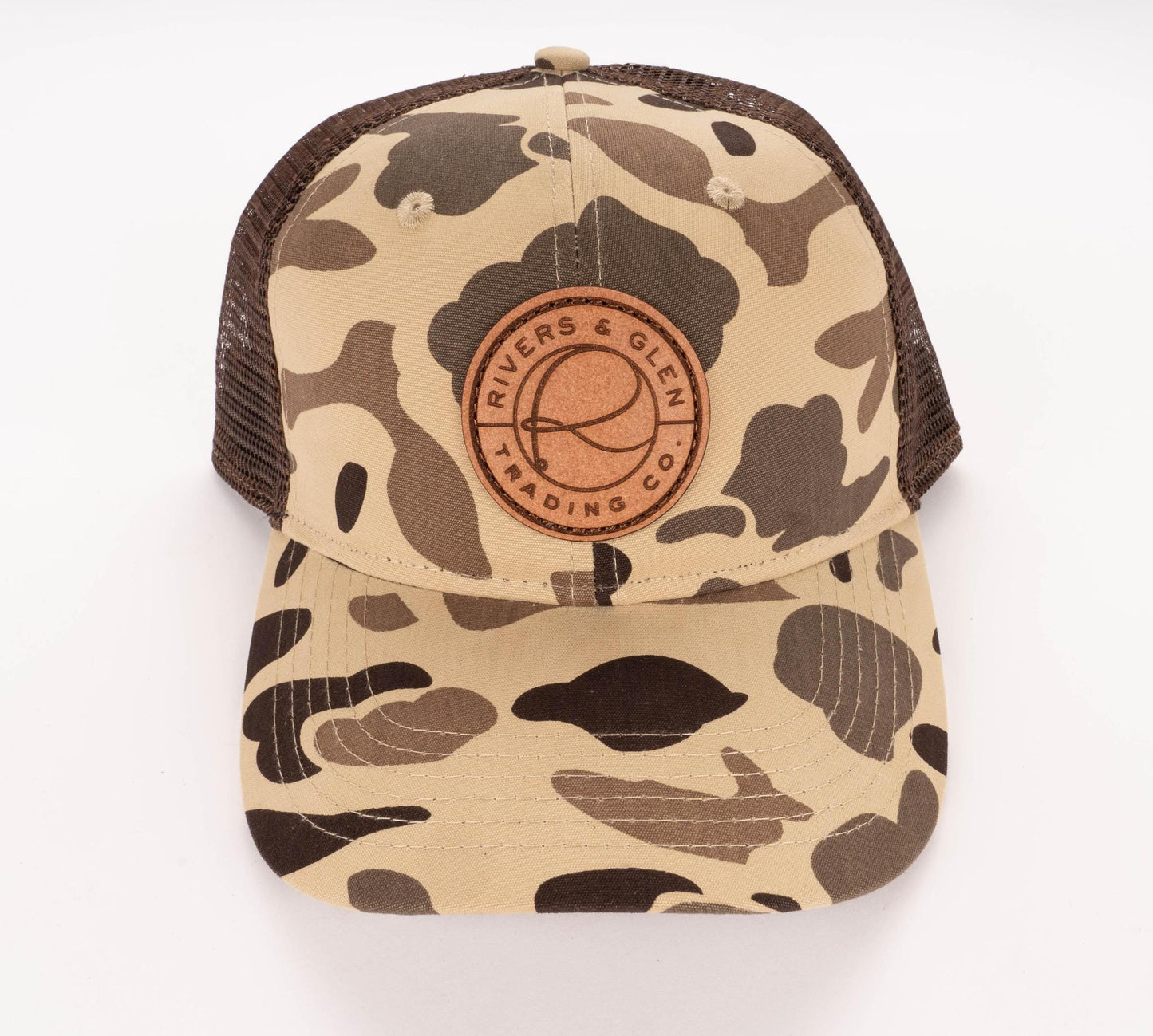 R&G Badge Camo Trucker (Waterfowl) Rivers and Glen Trading Co. Hats LP Vintage Waterfowl Brown Headwear Rivers and Glen Trading Co