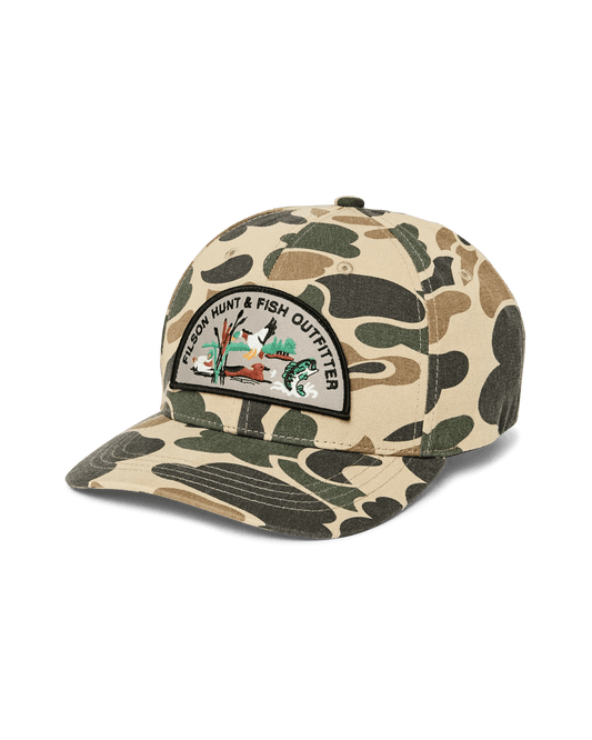 Filson Logger Cap Filson Tan Camo Headwear Rivers and Glen Trading Co