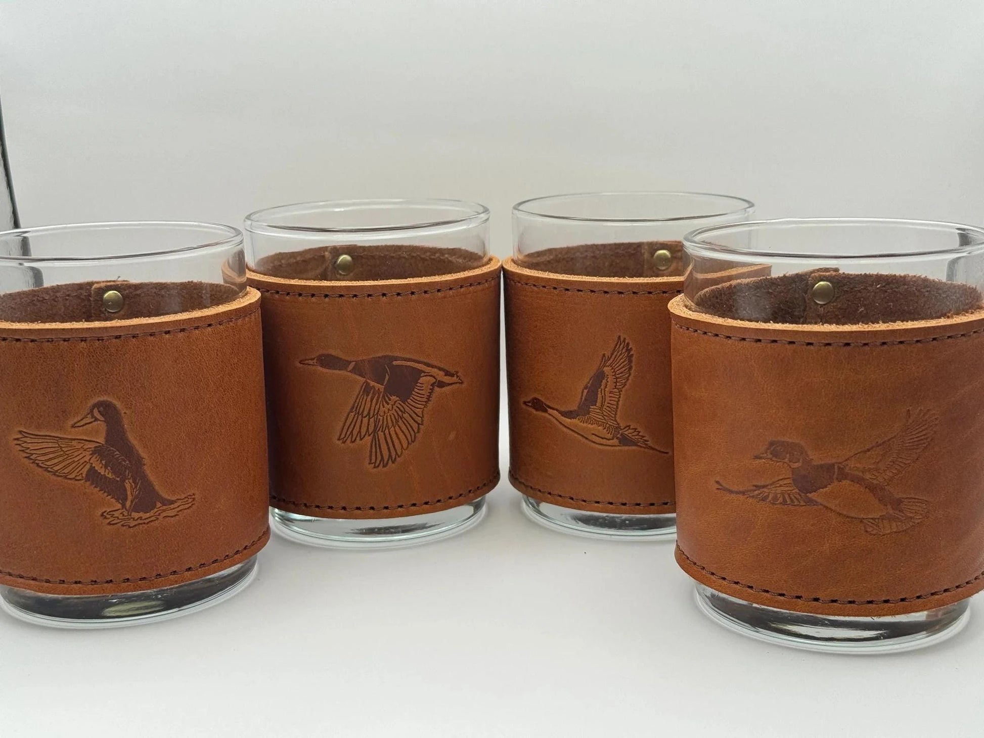 Woodley Co Rocks Glasses- Ducks Woodley Co Set of 4 Ducks Glassware Rivers and Glen Trading Co