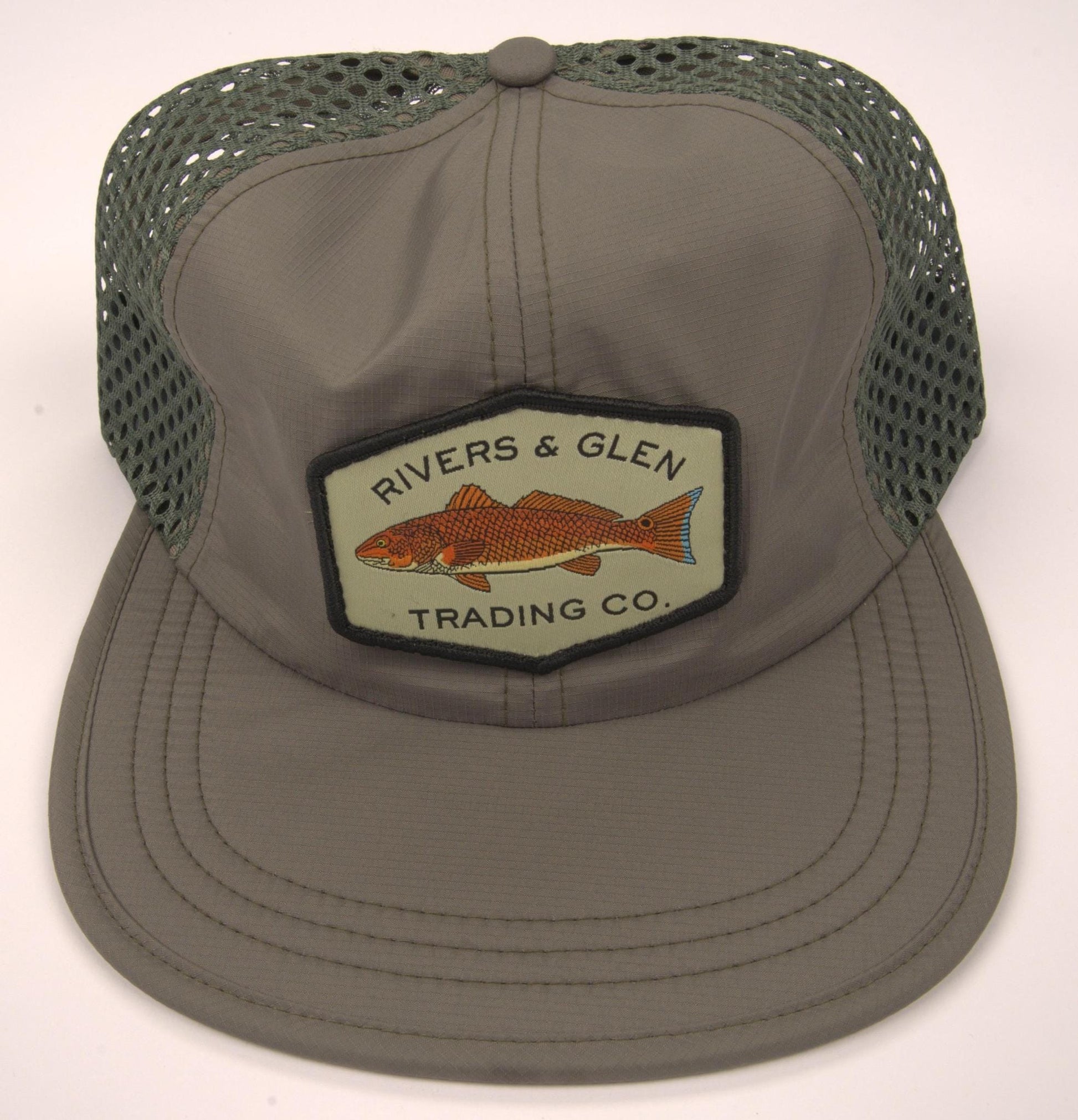 R&G Mesh Redfish Hat Olive Rogue 935 Rivers and Glen Trading Co. Hats Olive/GreenRedfish/Rogue935 Headwear Rivers and Glen Trading Co