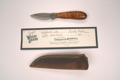 Woody Handmade Cutlery 7" Sidekick EDC Woody Handmade Cutlery Curly Maple (2) Knives Rivers and Glen Trading Co